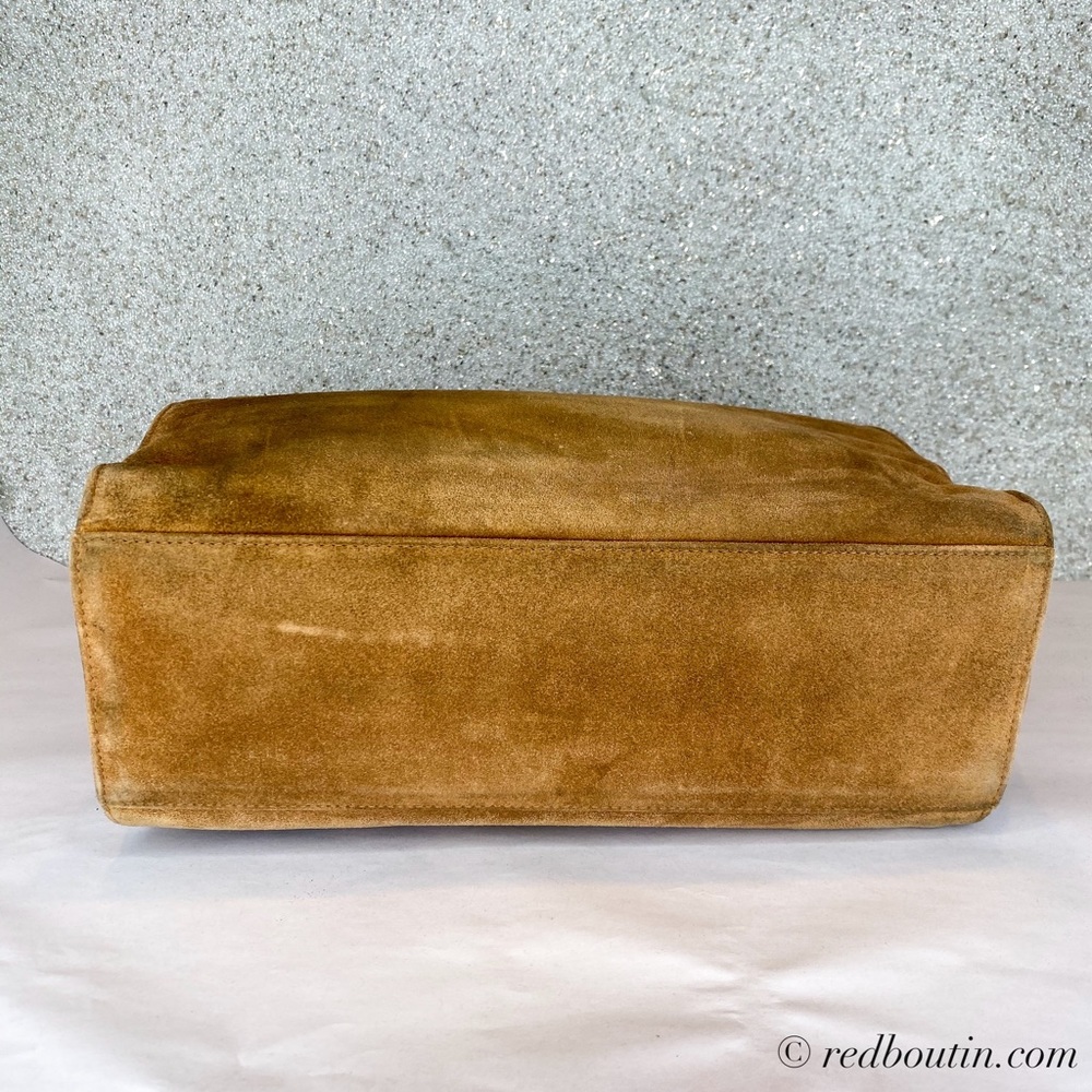 ❤️Sold  Chanel CC Brown Suede Shoulder Bag - Picture 5 of 10